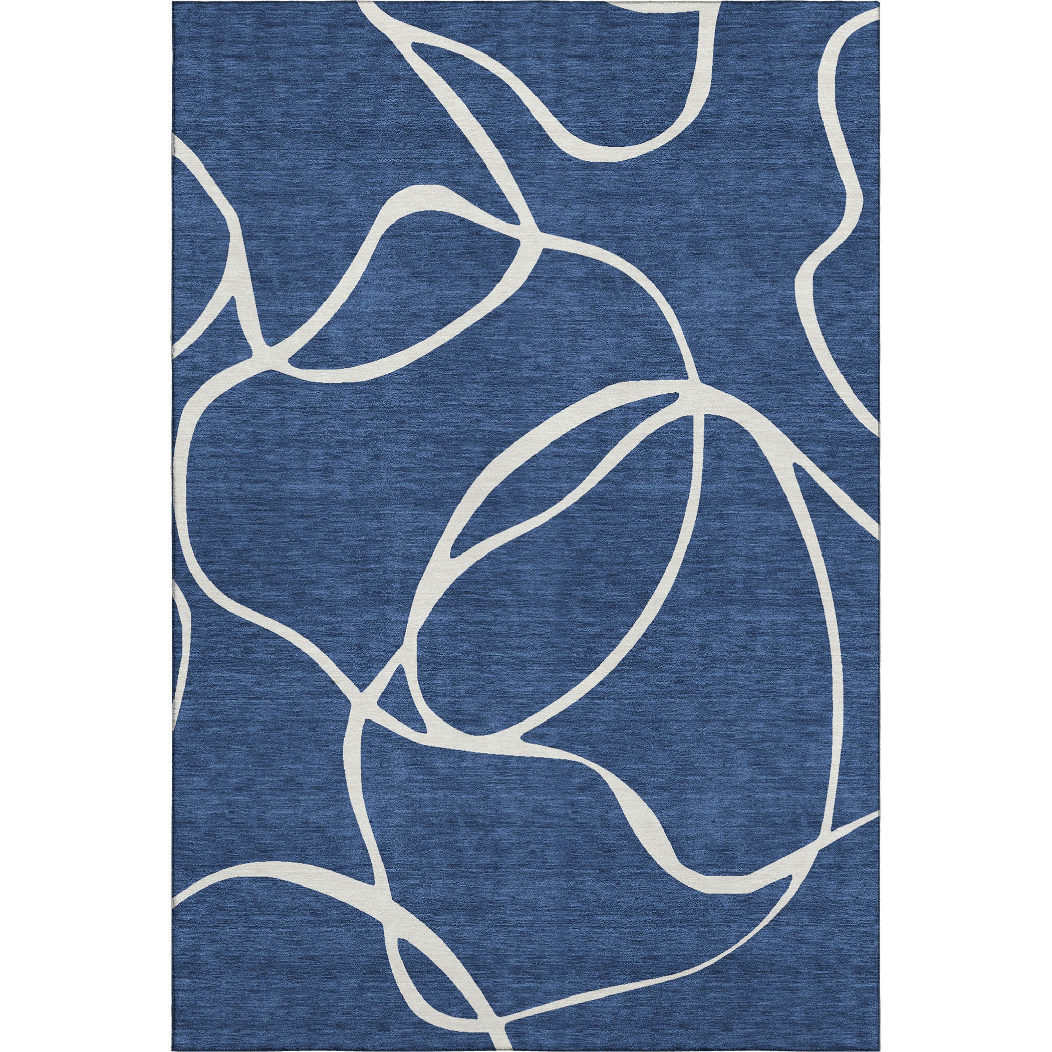 Dubrovnik Machine Washable Transitional Navy Blue Rug 2'6" x 3'10" #shape_Rectangle