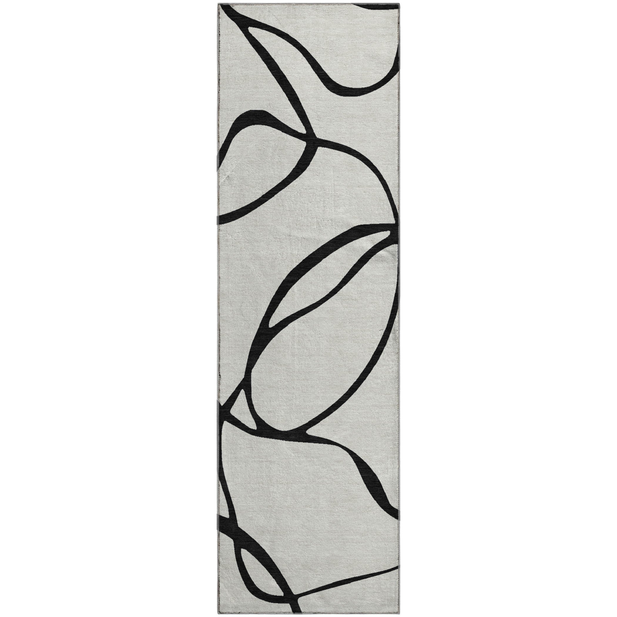 Dubrovnik Machine Washable Transitional White Ivory Rug 2'3" x 7'6" #shape_Runner