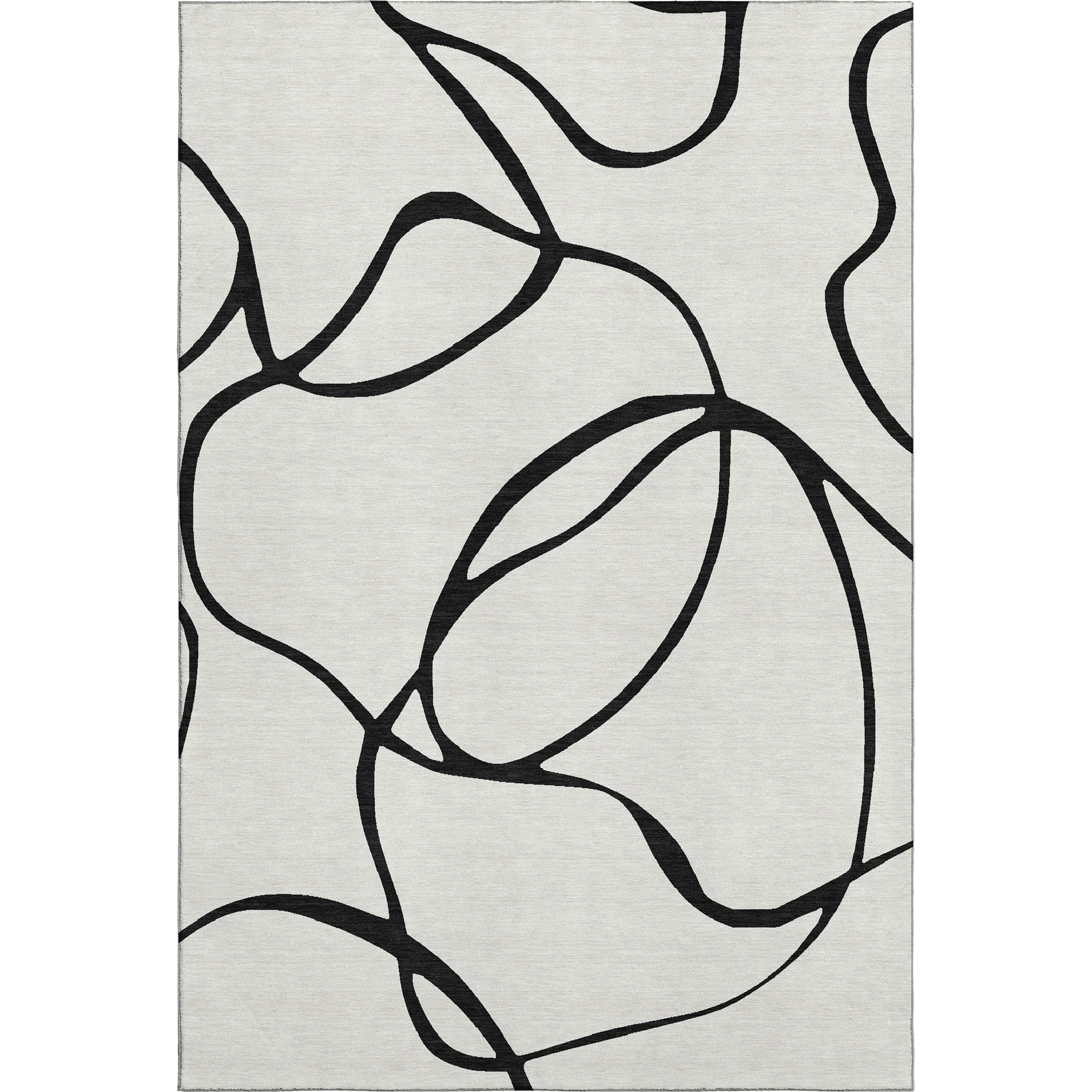 Dubrovnik Machine Washable Transitional White Ivory Rug 2'6" x 3'10" #shape_Rectangle