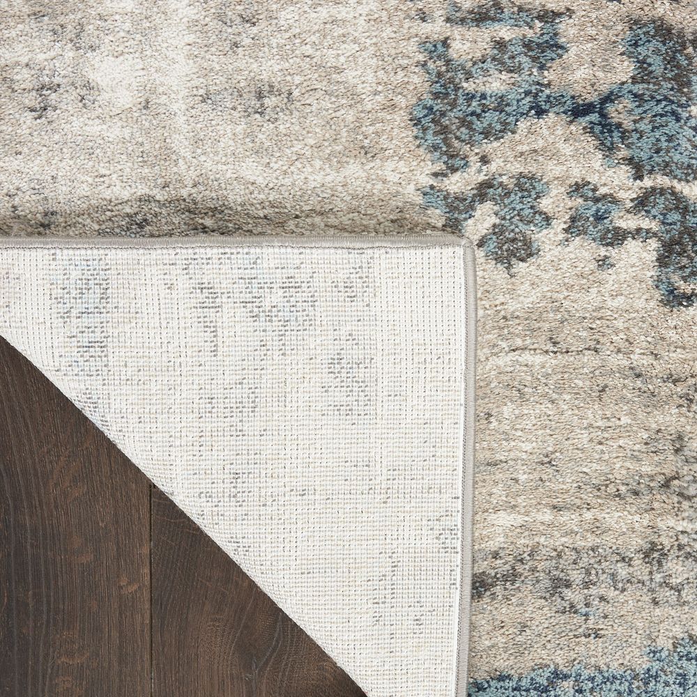 American Manor AMR04 Ivory Blue Rug #color_ivory blue