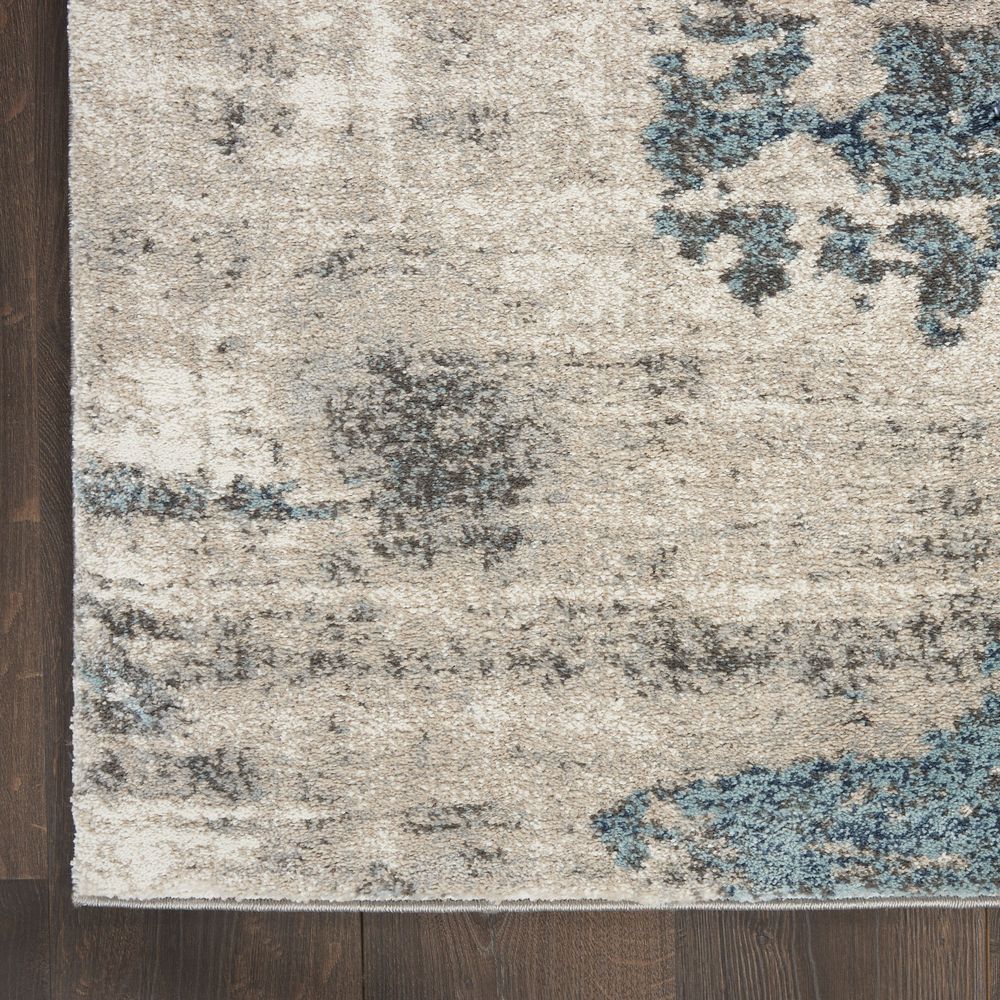 American Manor AMR04 Ivory Blue Rug #color_ivory blue