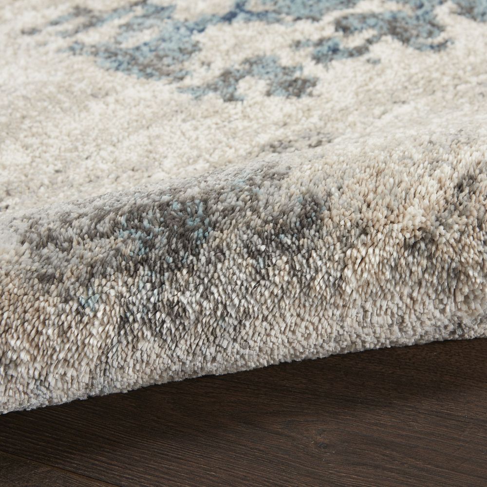 American Manor AMR04 Ivory Blue Rug #color_ivory blue