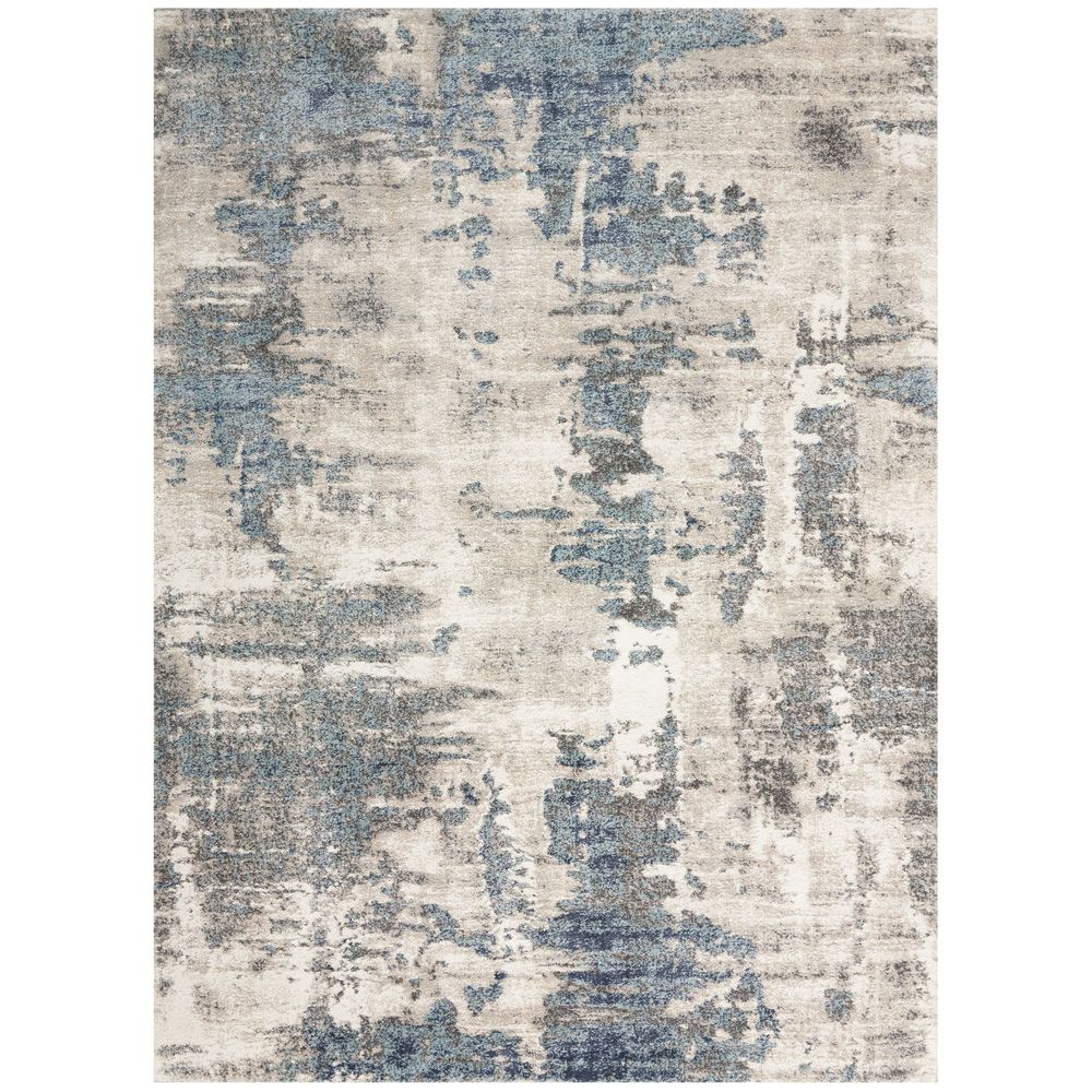 American Manor AMR04 Ivory Blue Rug #color_ivory blue