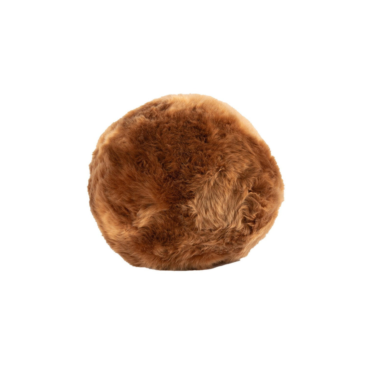 Long Wool Sheepskin Cushion Granola #_shape=Ball