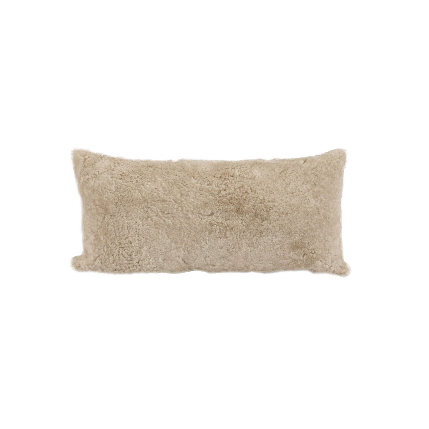 SW Curly Sheepskin Cushion Oatmeal #_shape=Lumbar