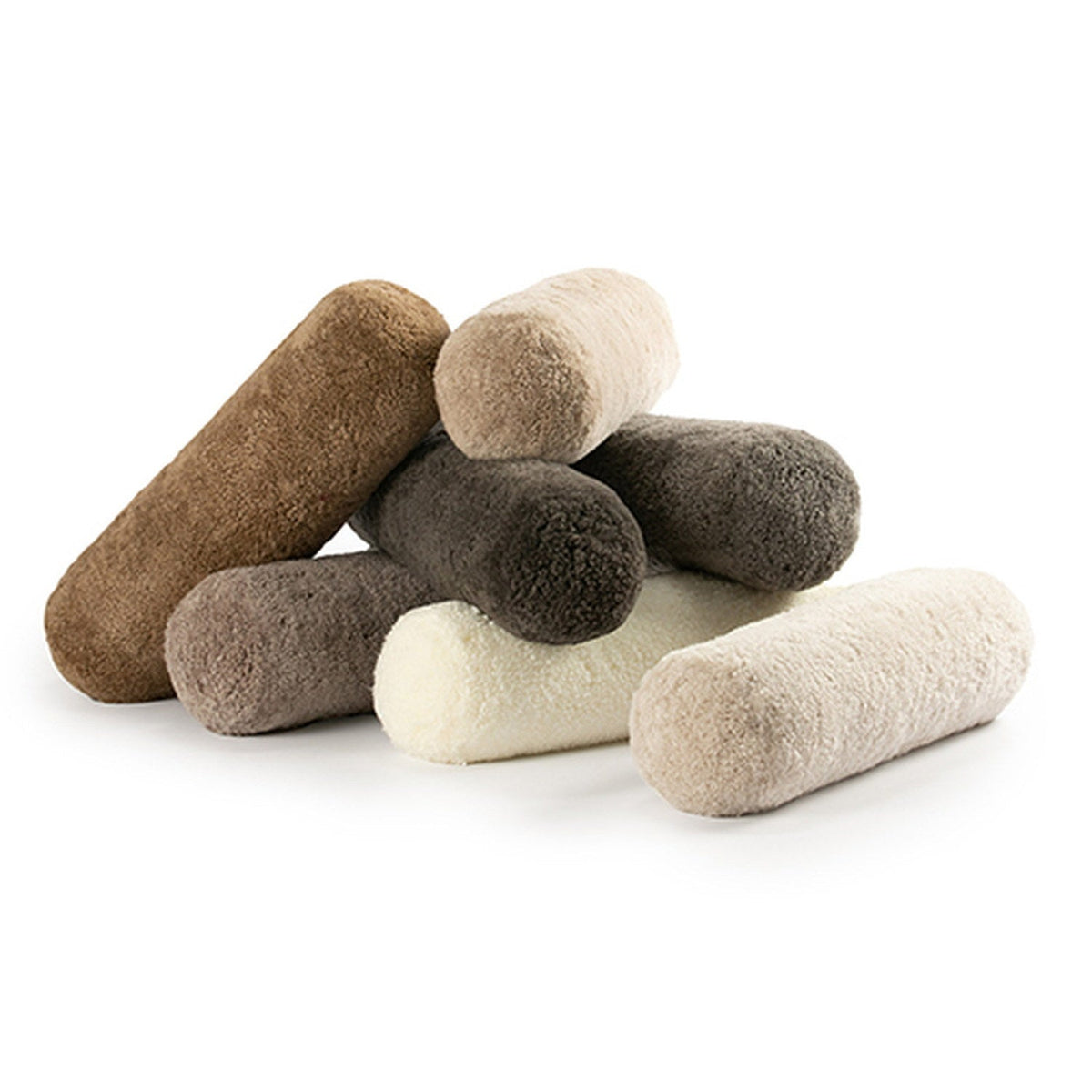 Short Wool Curly Sheepskin Cushion Oatmeal 2