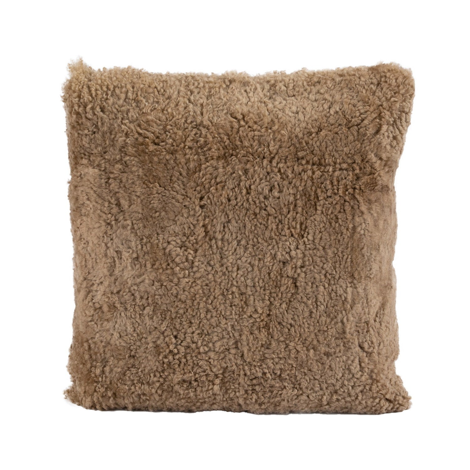 SW Curly Sheepskin Cushion Butterscotch 2