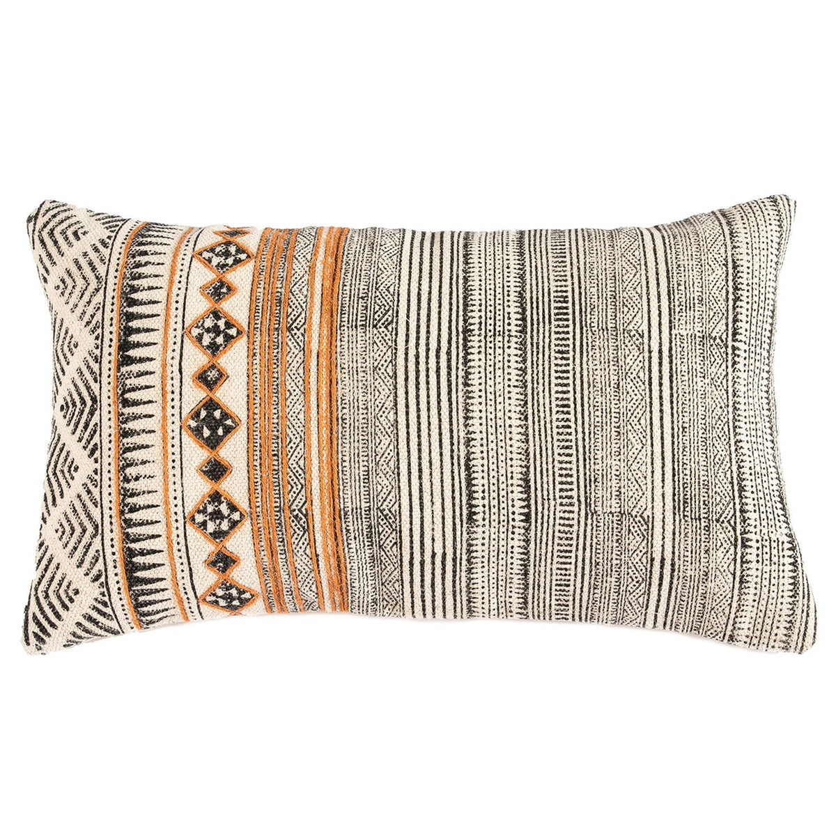 Cotton Cushion RINA Orange Multi #_shape=Lumbar