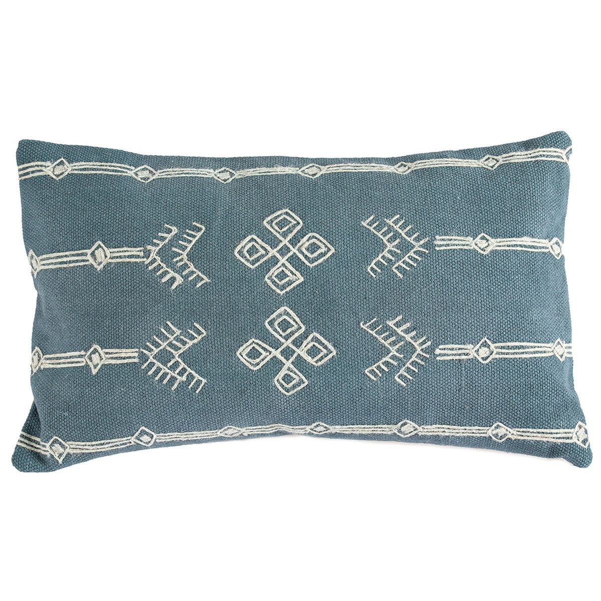 Cotton Cushion ARYA Blue #_shape=Lumbar