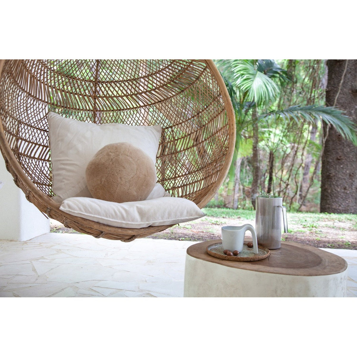 Short Wool Sheepskin Cushion Nappa 2
