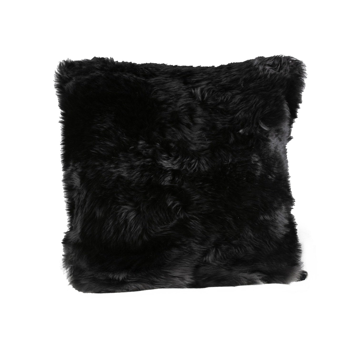 Longwool Sheepskin Cushion Black #_shape=Square