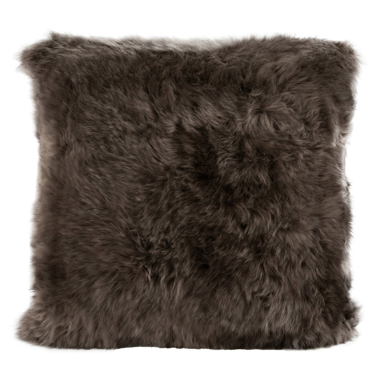 Longwool Sheepskin Cushion Fossil #_shape=Square