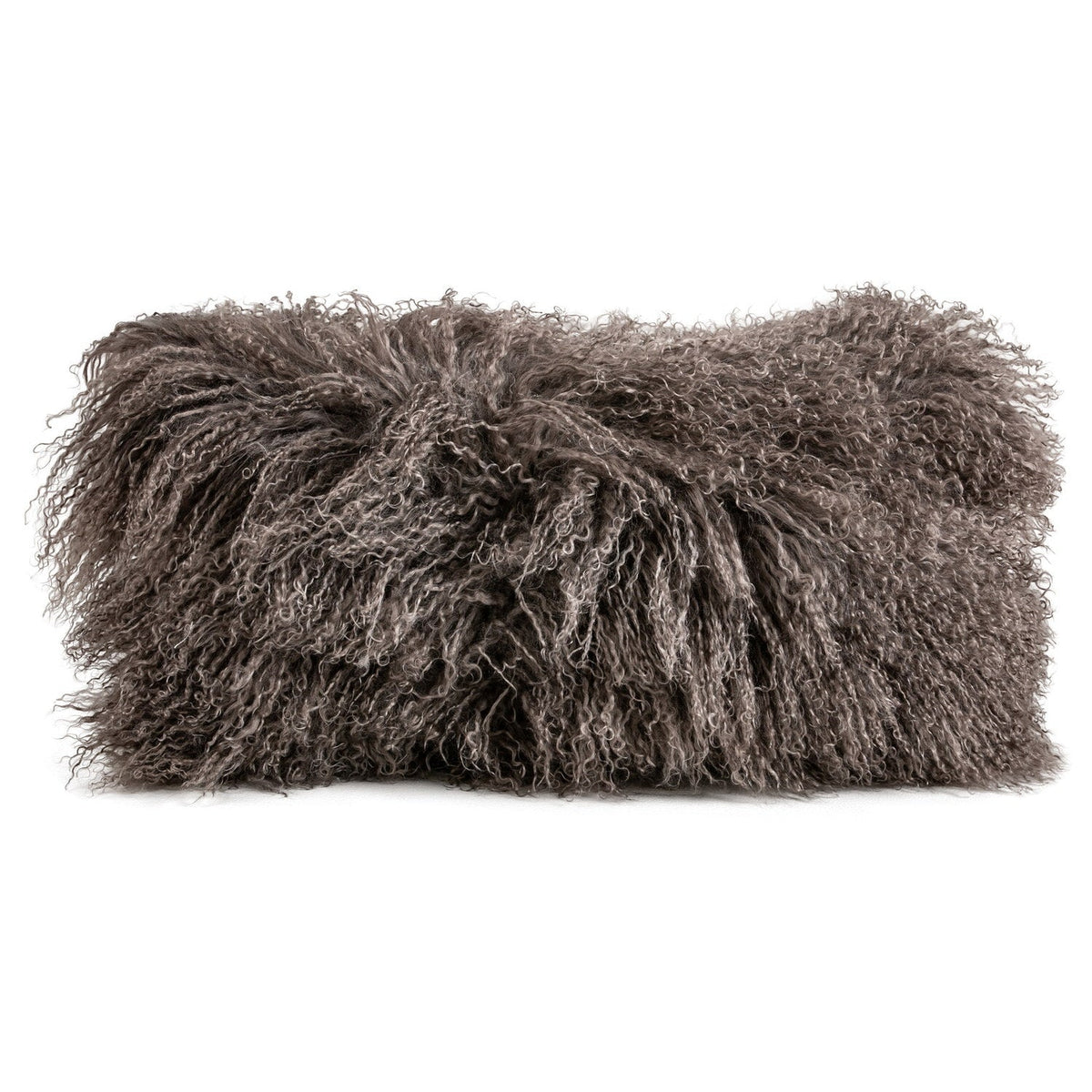 Longwool Tibetan Lamb Cushion Tibetan Sheepskin Powder Purple #_shape=Lumbar