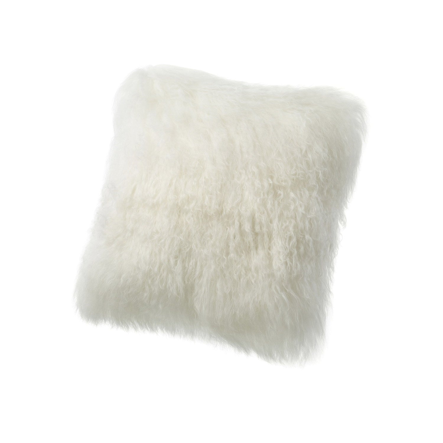Longwool Tibetan Lamb Cushion Tibetan Sheepskin Ivory 3