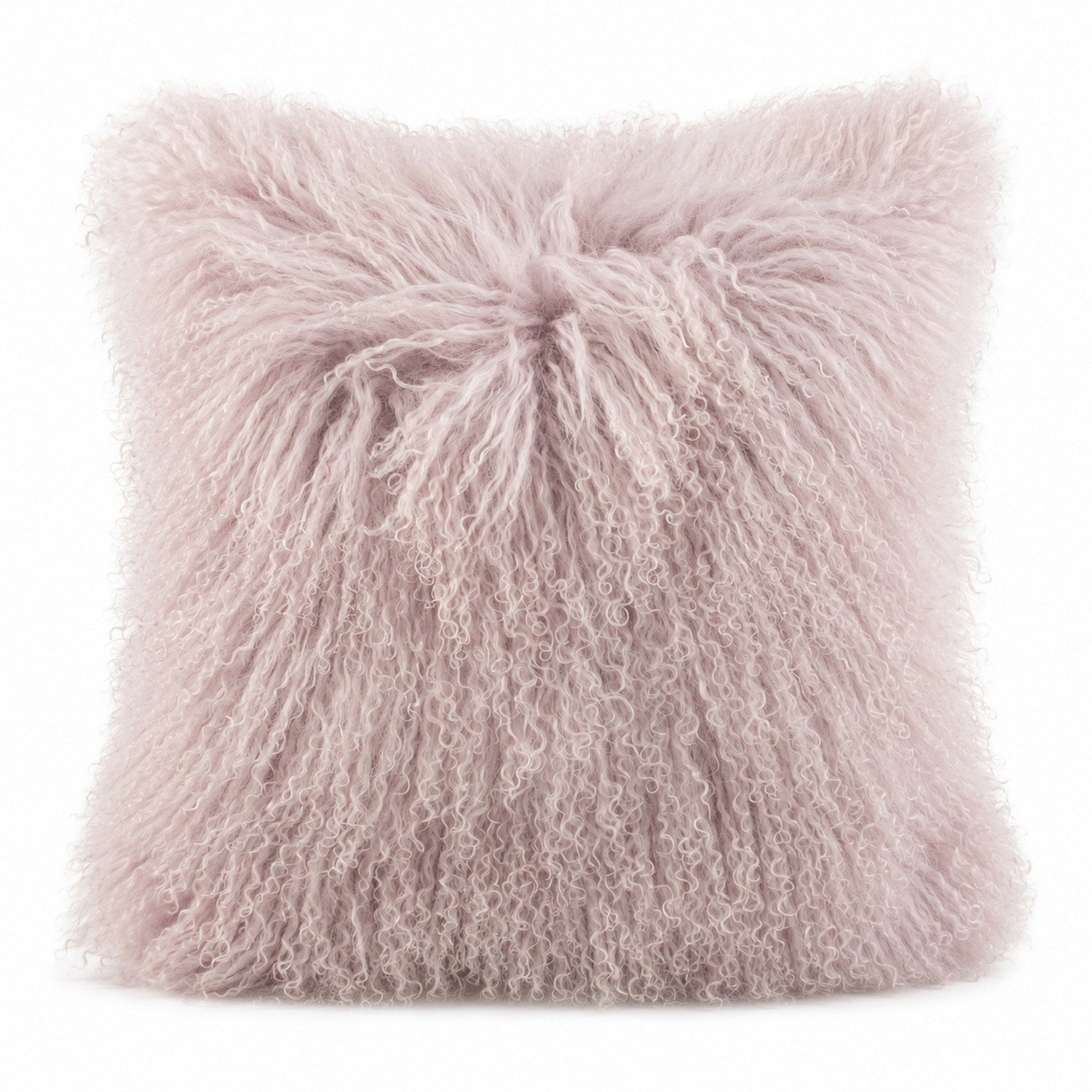 Longwool Tibetan Lamb Cushion Tibetan Sheepskin Powder Purple 2