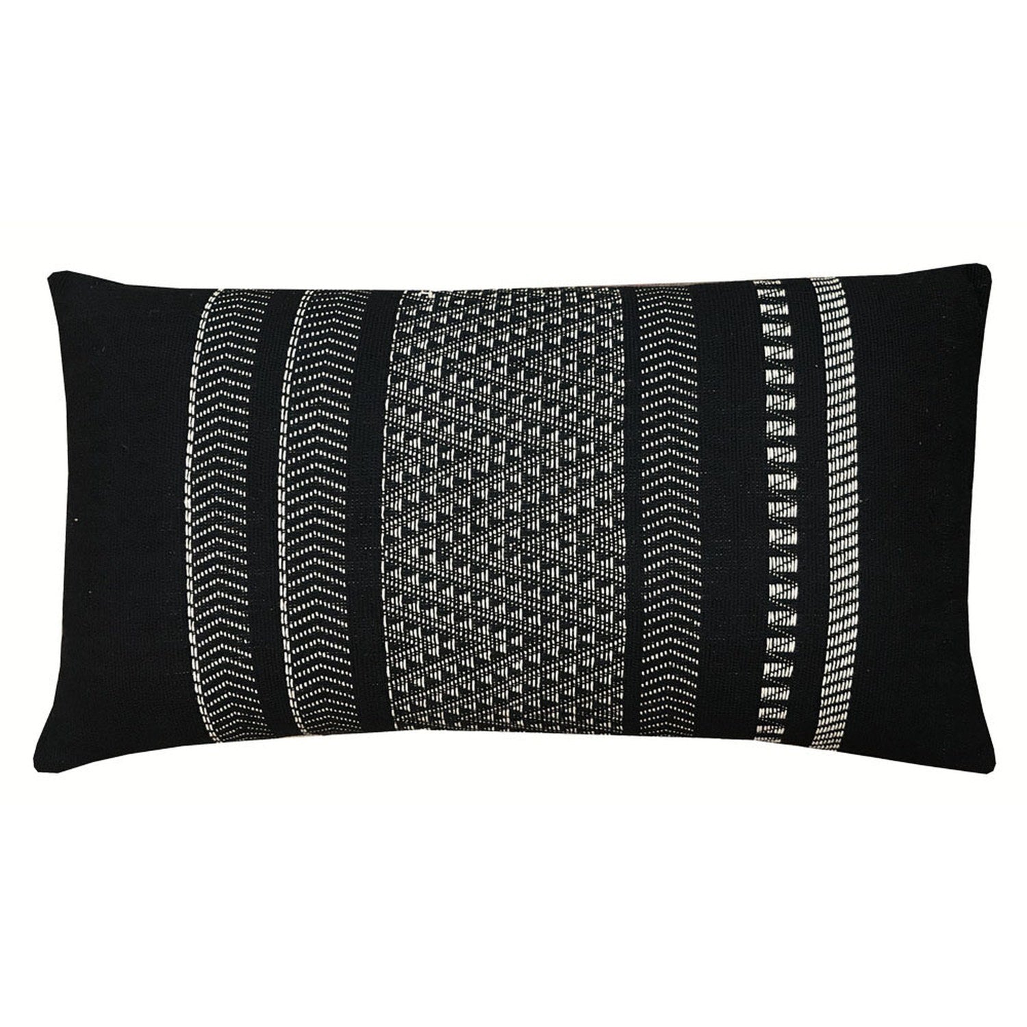Cotton Cushion Arapahoe Rectangle 35x65cm Black/White #_shape=Square