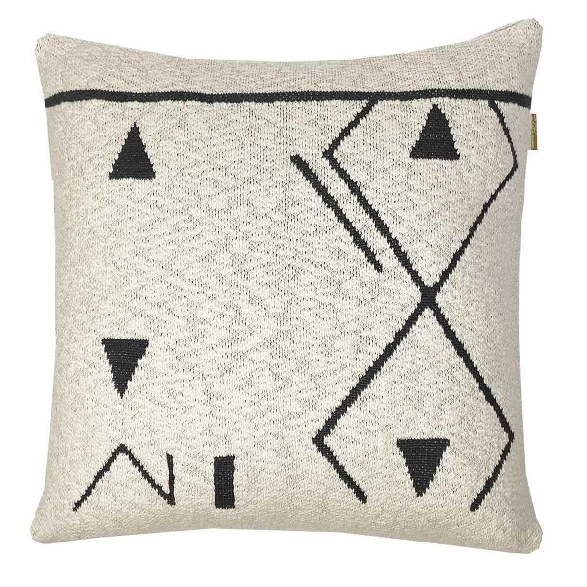 Cotton Cushion Quandary 50cm Grey/White #_shape=Square