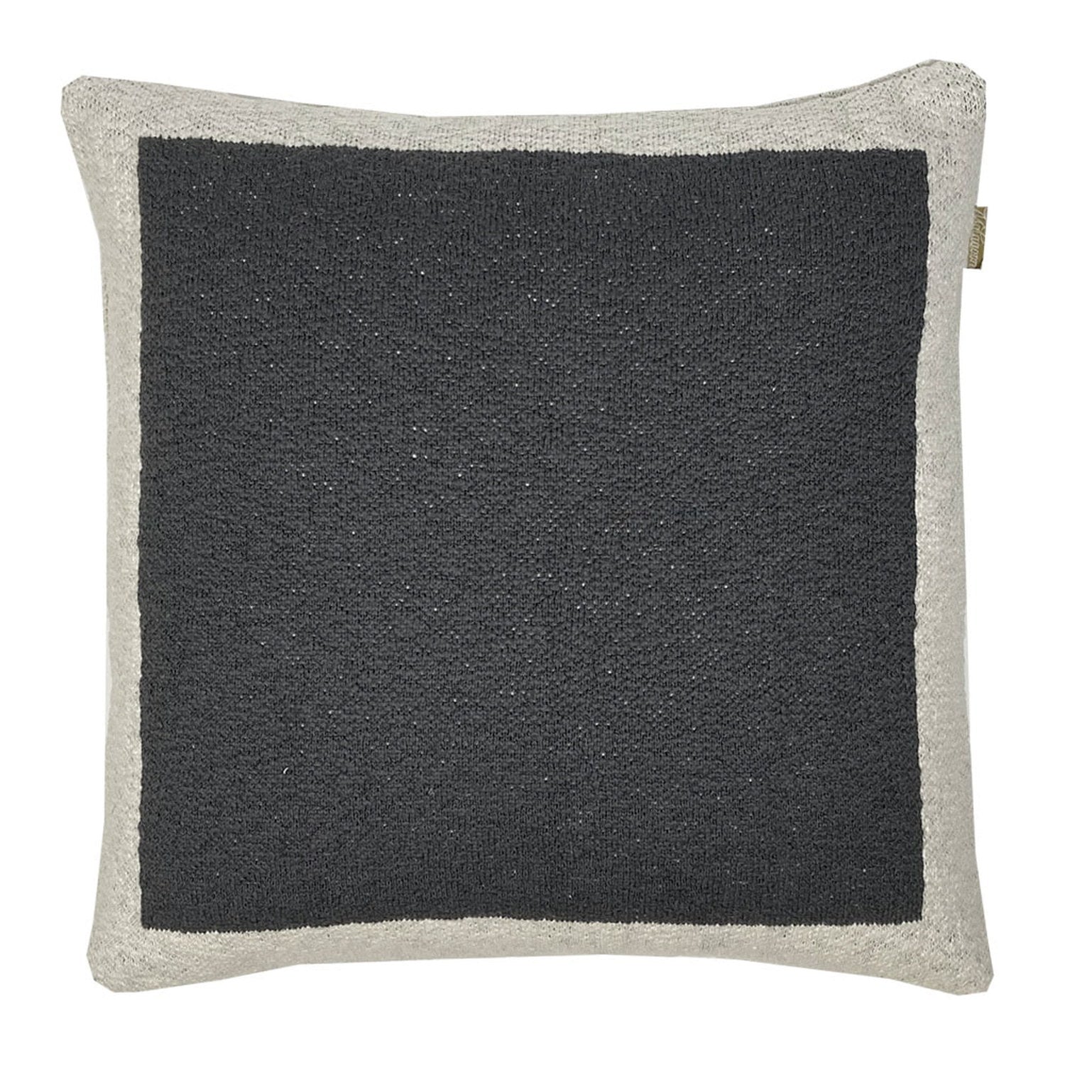 Cotton Cushion Wilson 50cm Grey/White #_shape=Square
