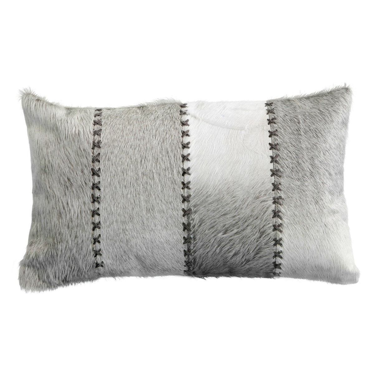 Cowhide Cushion Giselle Gray #_shape=Lumbar