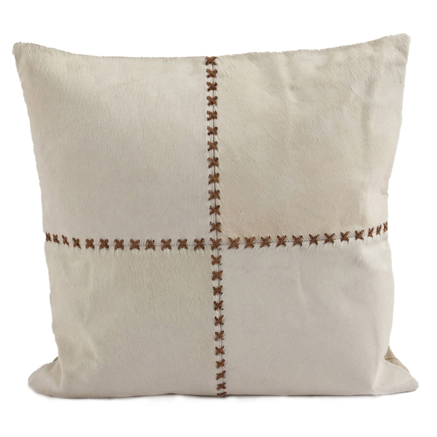Cowhide Cushion Giselle Ivory #_shape=Square
