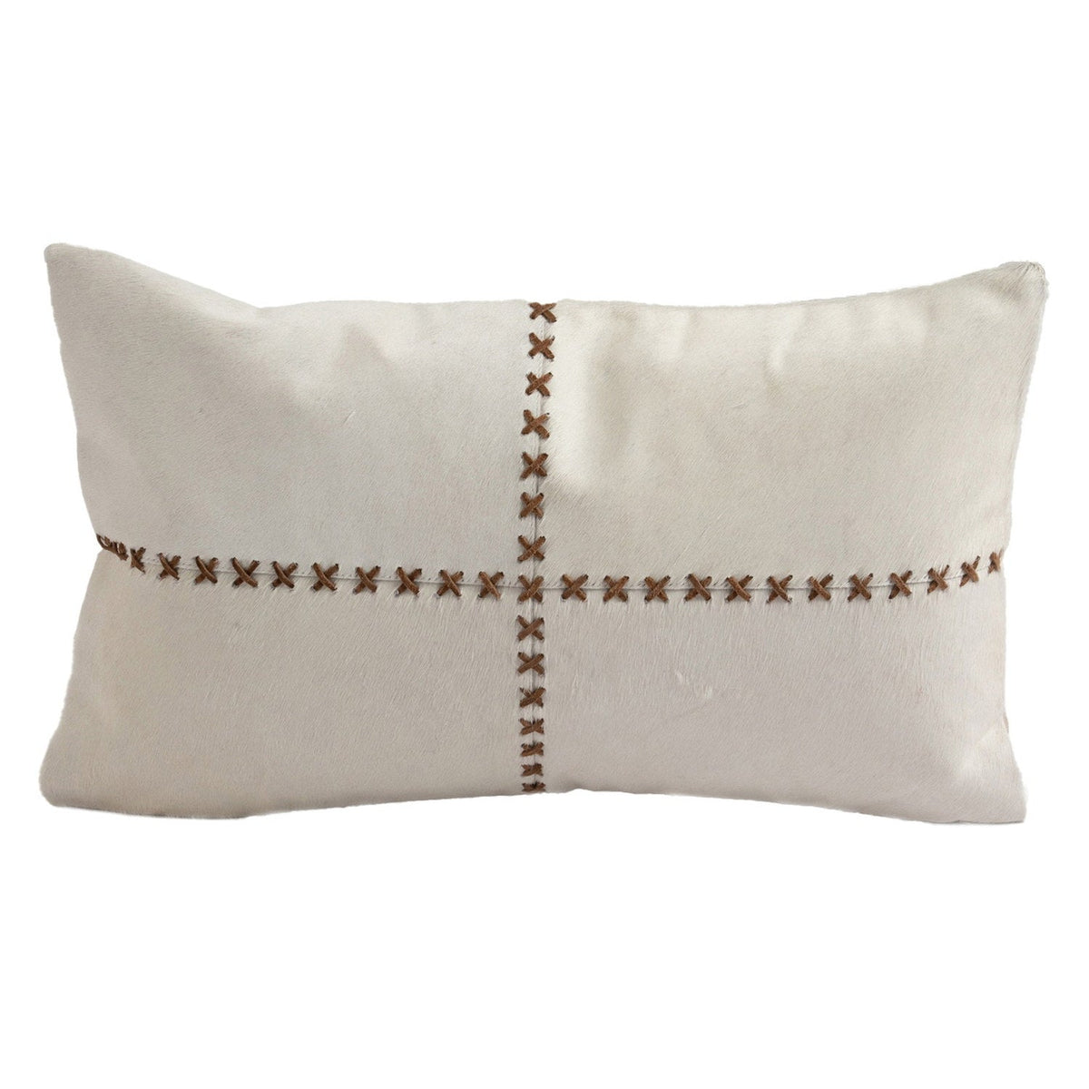 Cowhide Cushion Giselle Ivory 3