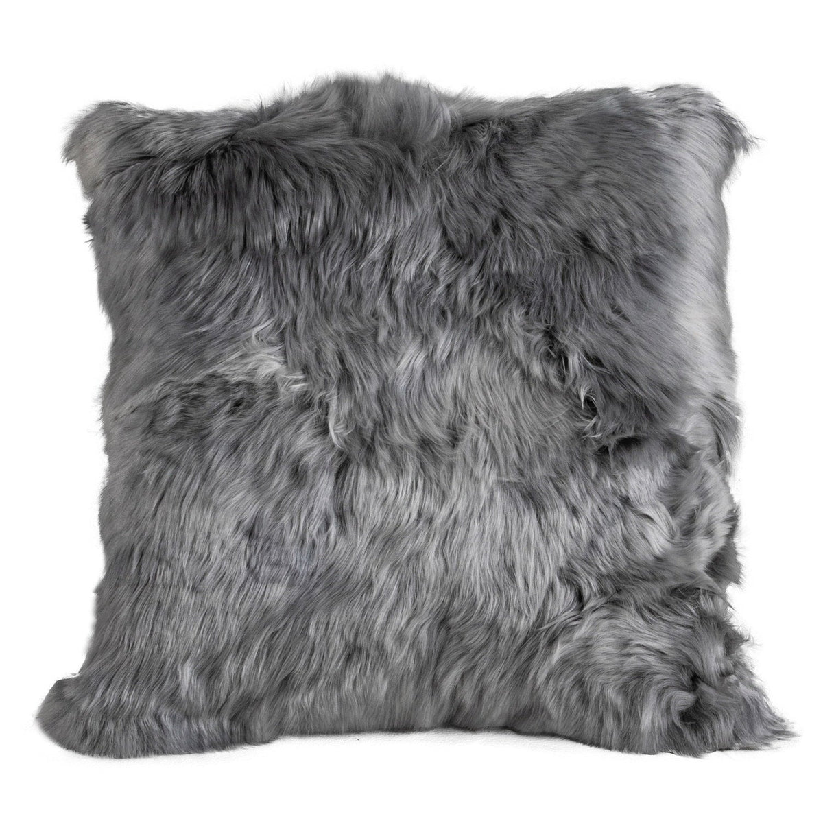 Alpaca Suri Cushion W/ Woven Alpaca Back Glacier #_shape=Square