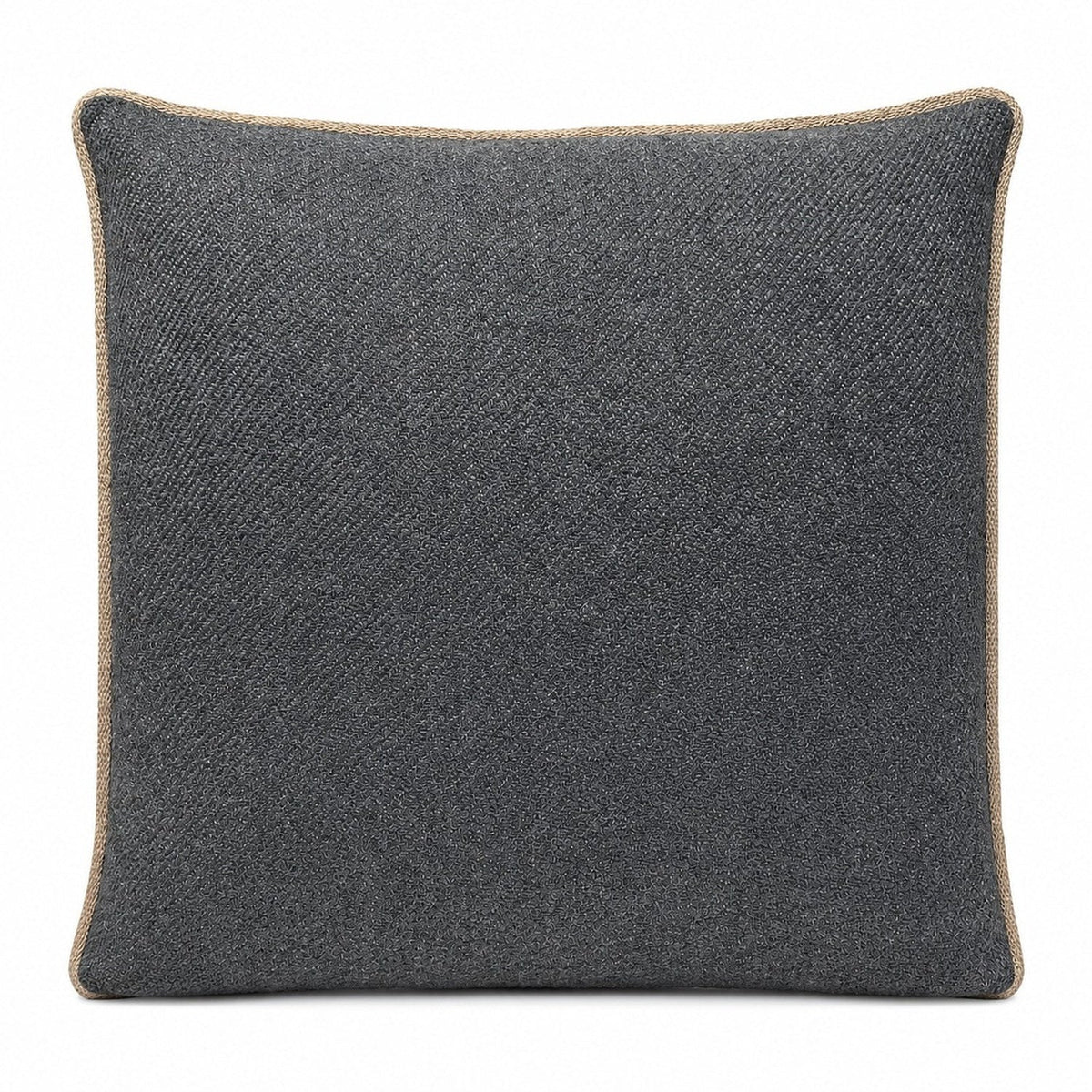Alpaca/recycled Nylon Cushion Clara With Trim Grey #_shape=Square