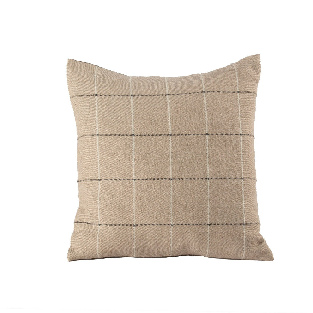 100% Handwoven Baby Alpaca Pillow Harrison Beige #_shape=Square
