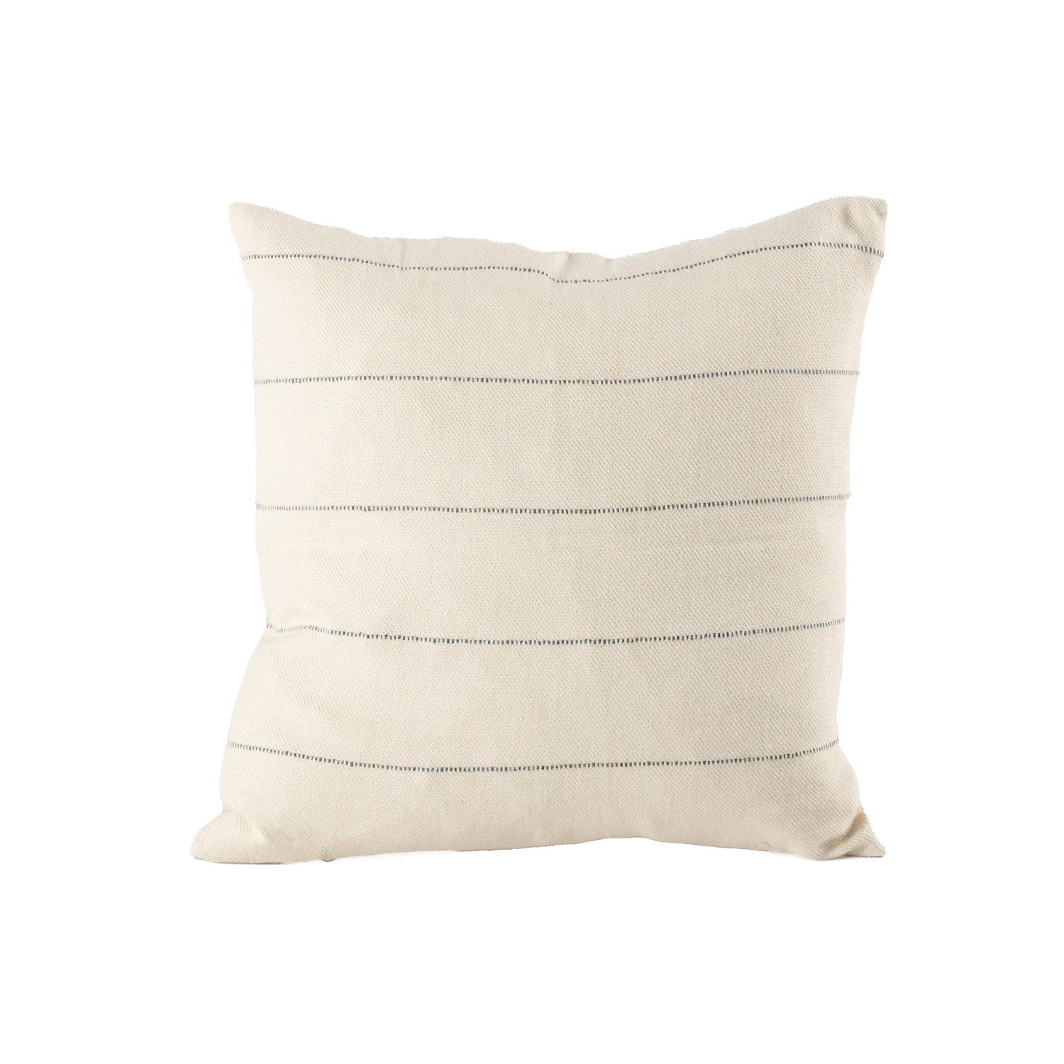 100% Handwoven Baby Alpaca Pillow Harrison White #_shape=Square