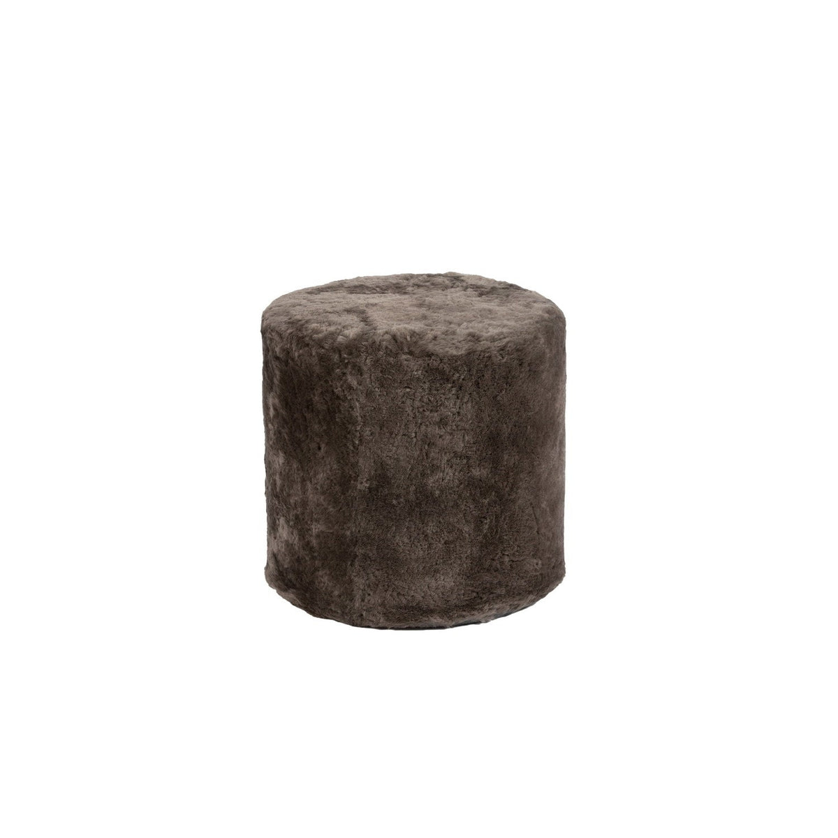 Furniture Tall Ottoman Shearling 40x40cm Fossil #_shape=Round