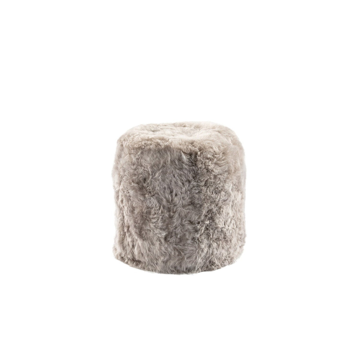 Icelandic Shearling Tuffet Pumice #_shape=Rectangle