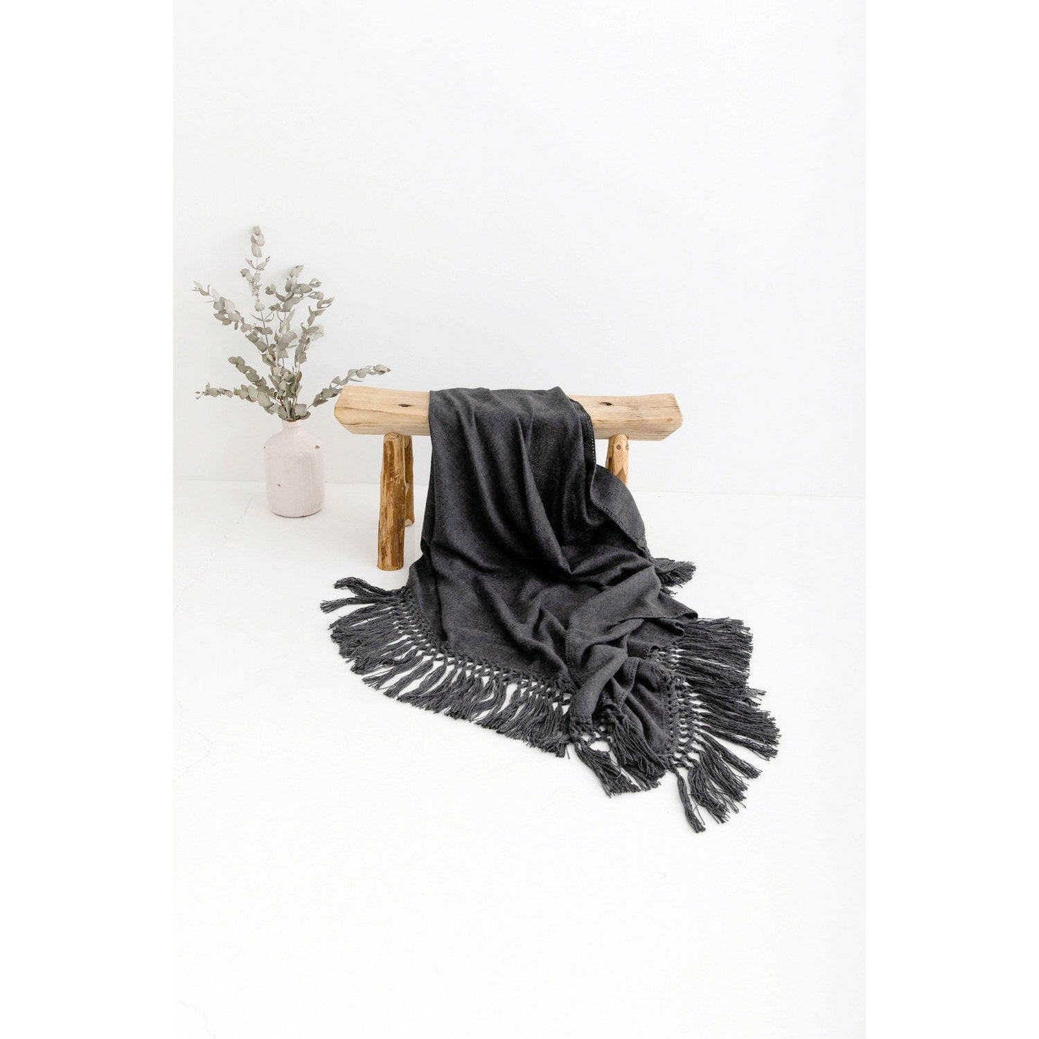 Baby Alpaca Throw COOL Charcoal 3