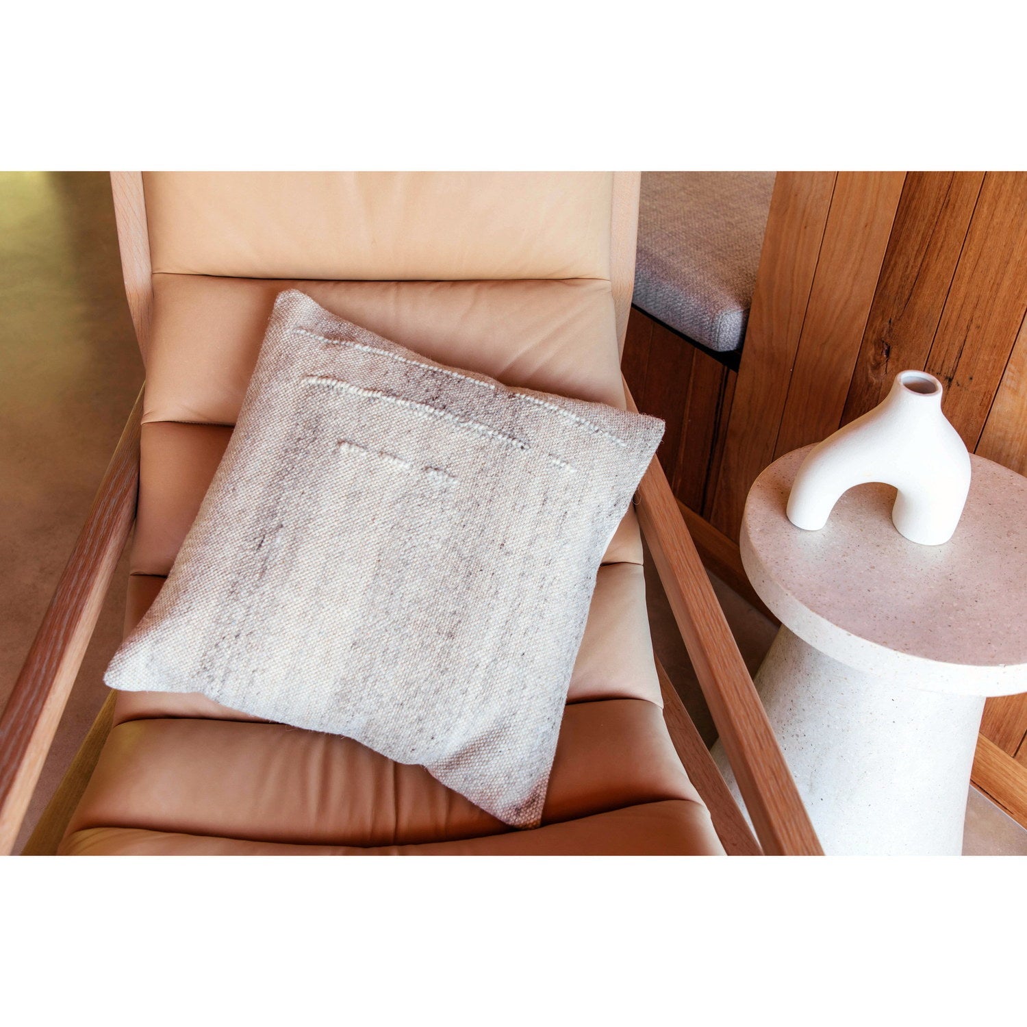 Woven Fibre Cushion Juniper Grey 2