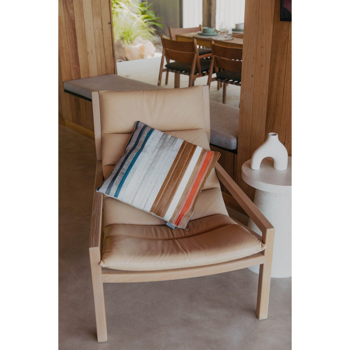Cowhide Cushion Stripe Multi 3