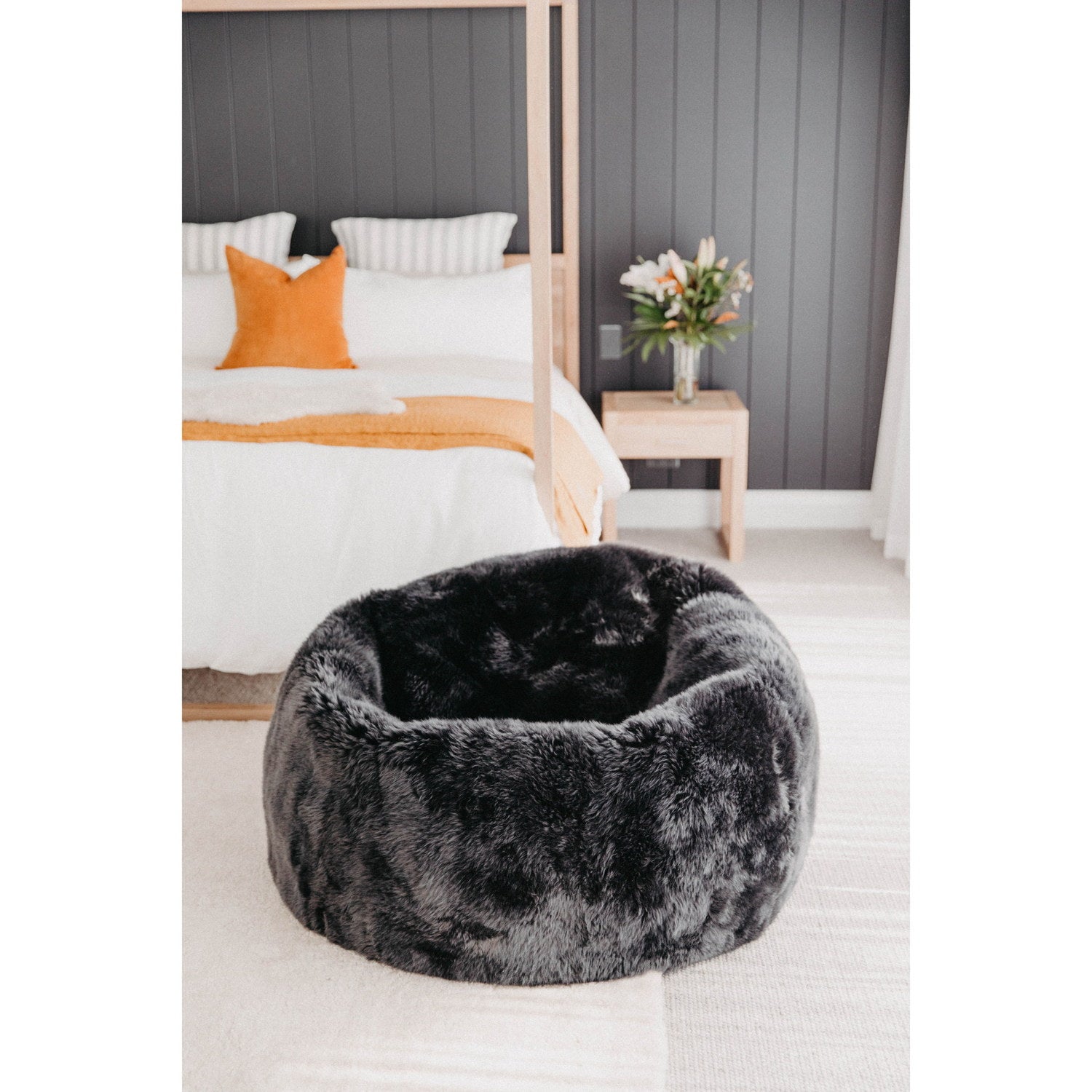 Longwool Sheepskin Beanbag Steel 3