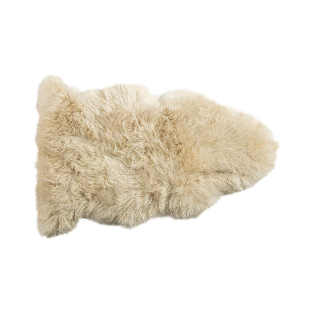 Long Wool Sheepskin Rug Single Bisque #_shape=Rectangle