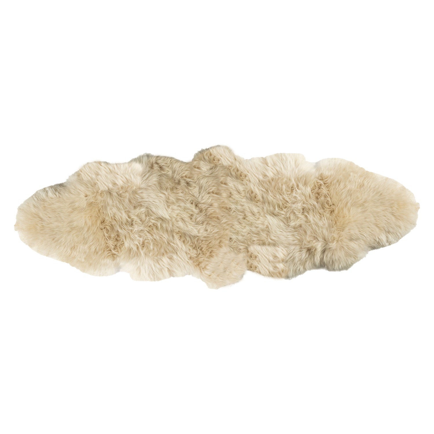 Long Wool Sheepskin Rug Double Bisque #_shape=Rectangle