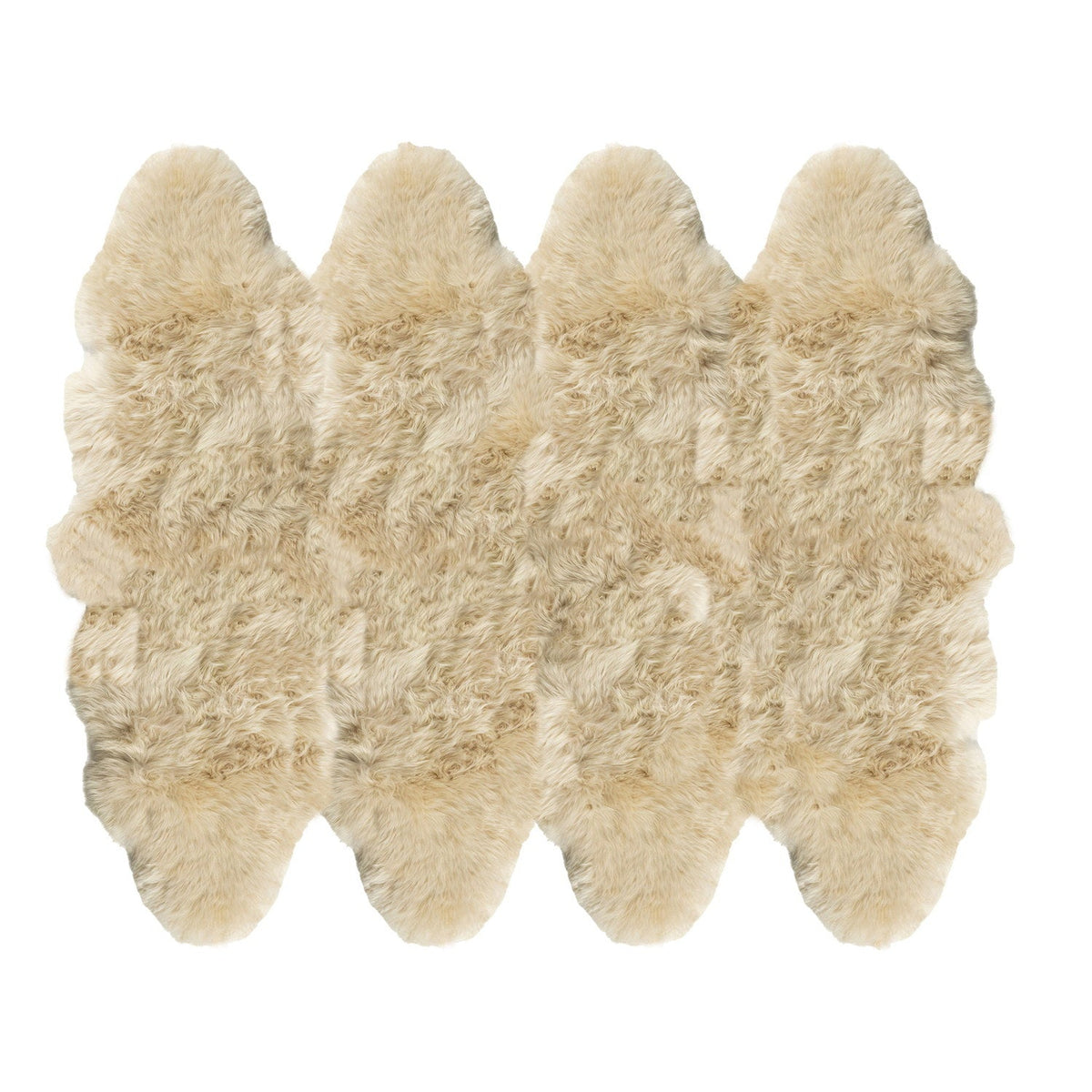 Long Wool Sheepskin Rug Octo Bisque #_shape=Rectangle