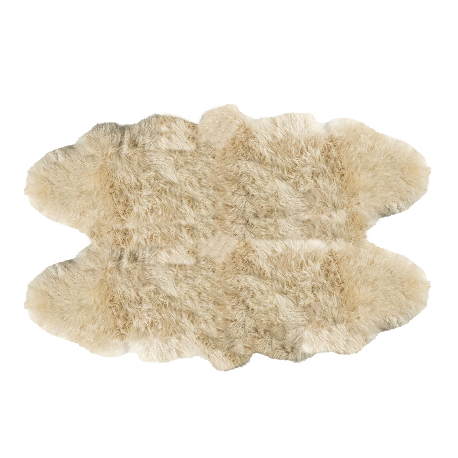 Long Wool Sheepskin Rug Quarto Bisque #_shape=Rectangle