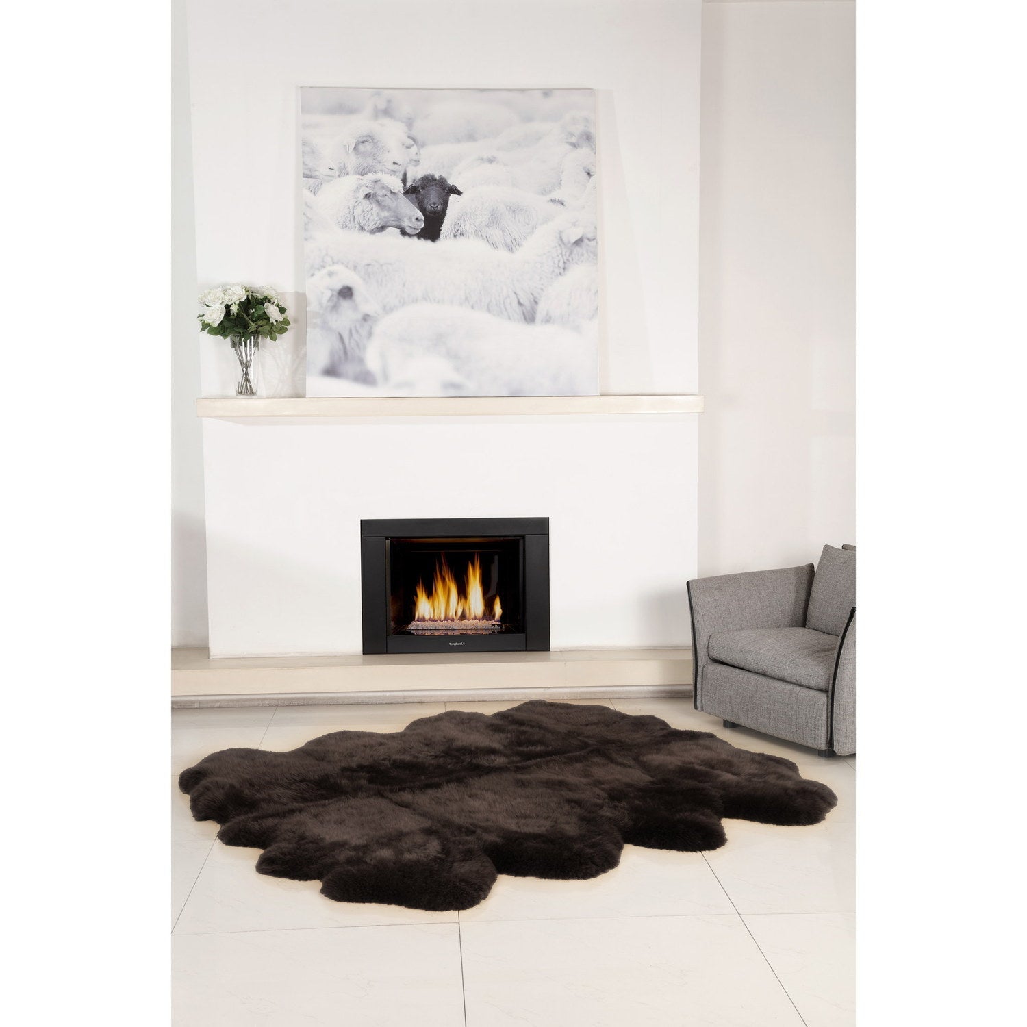Long Wool Sheepskin Rug Octo Cafecito 2