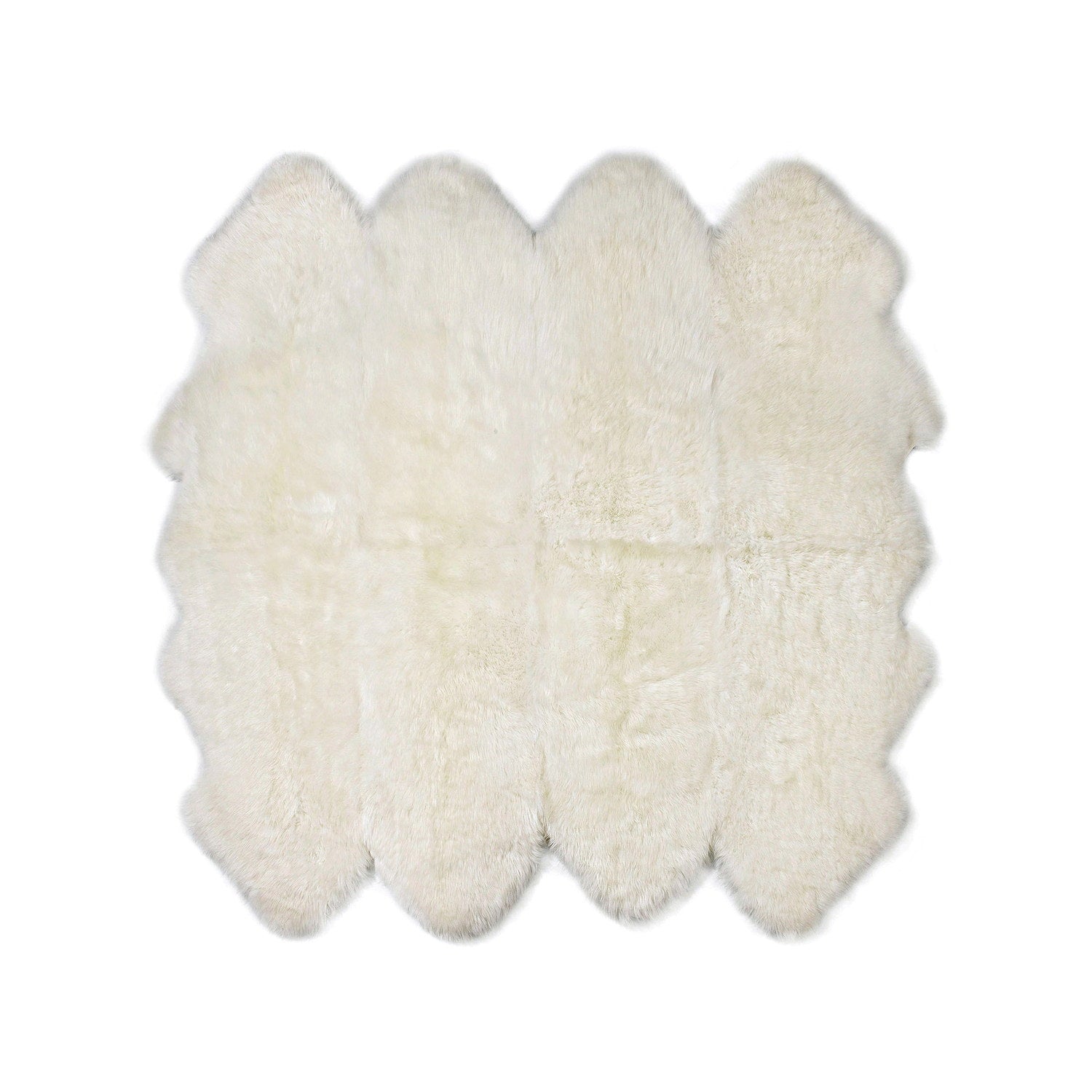 Long Wool Sheepskin Rug Octo Ivory #_shape=Rectangle