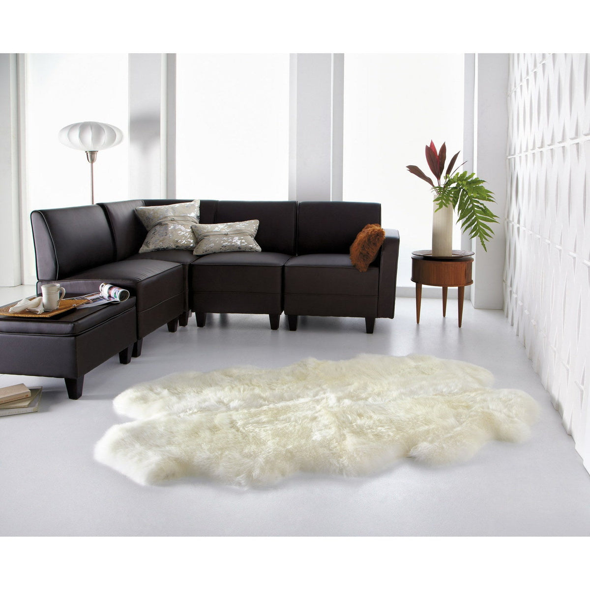 Long Wool Sheepskin Rug Quarto Ivory 2