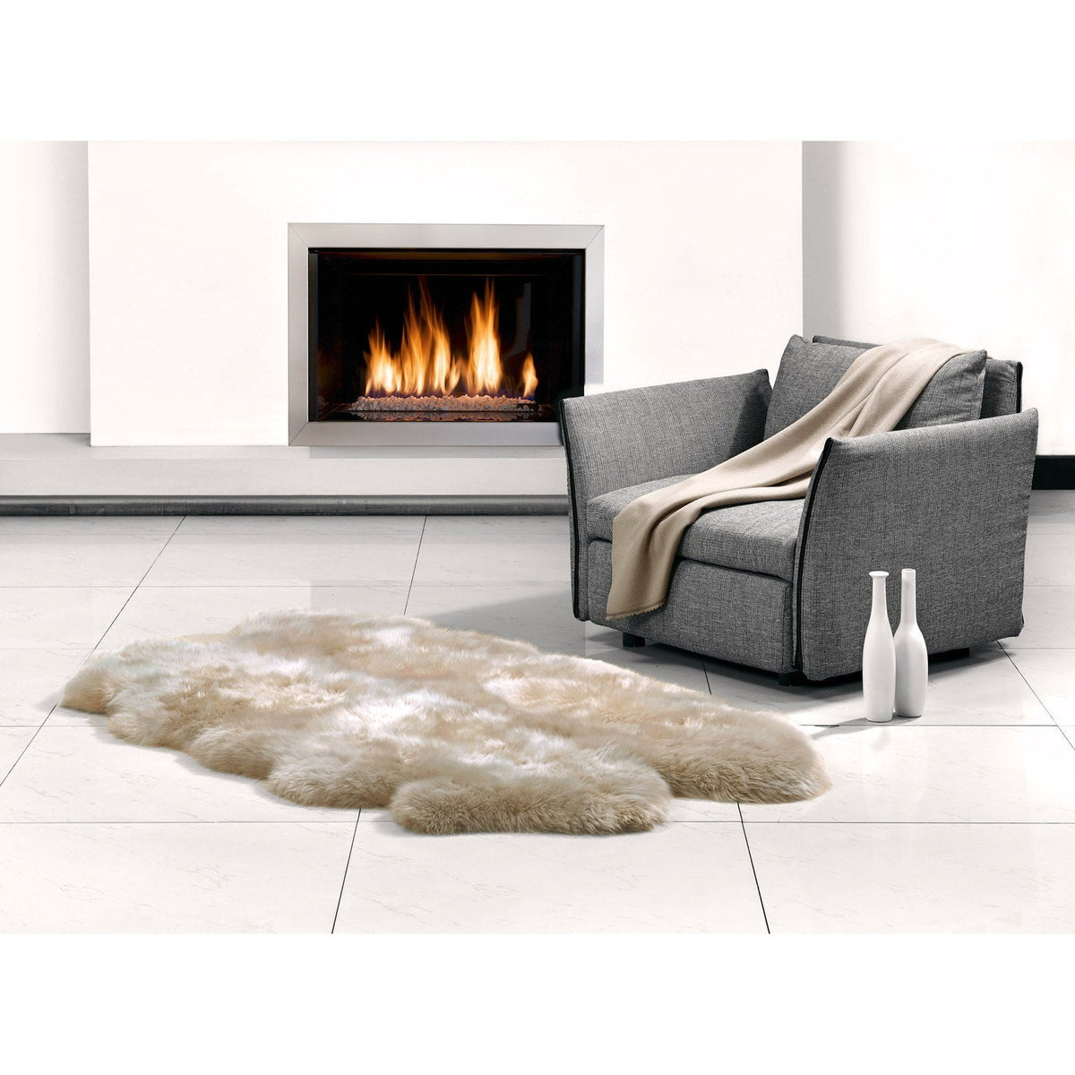 Long Wool Sheepskin Rug Quarto Nappa 2