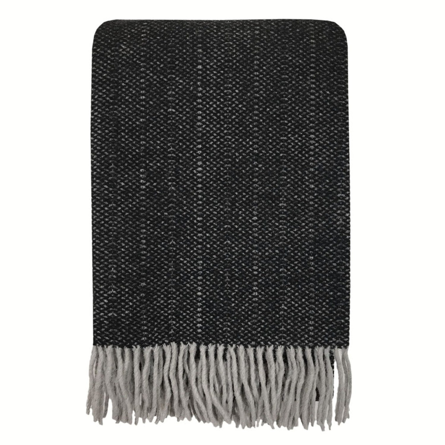 Wool Blend Telluride Throw Black #_shape=Rectangle