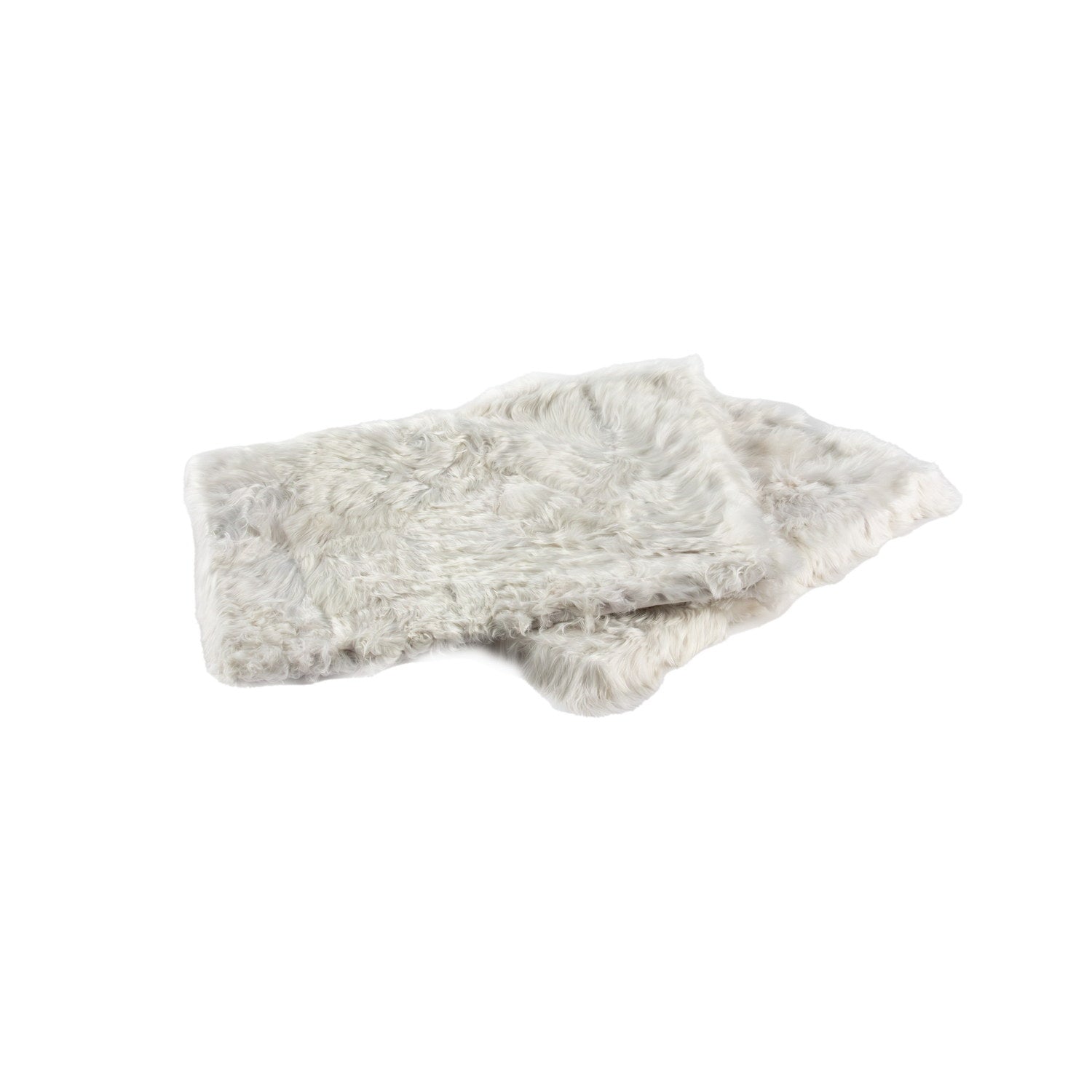 King Size Alpaca Bed Scarf White #_shape=Rectangle