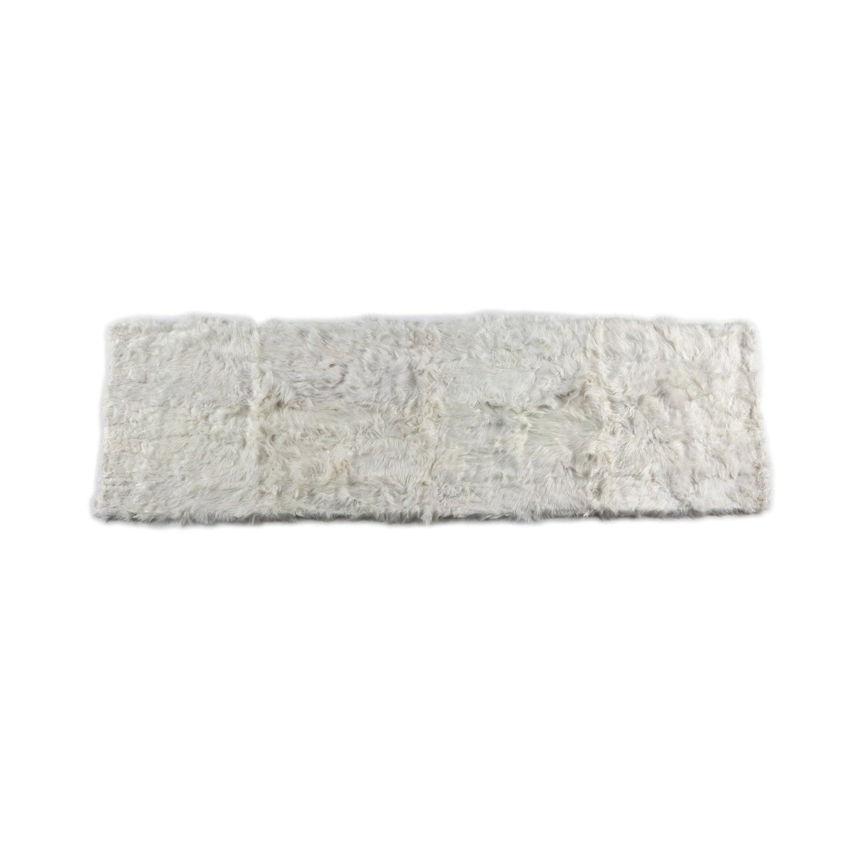 King Size Alpaca Bed Scarf White 2