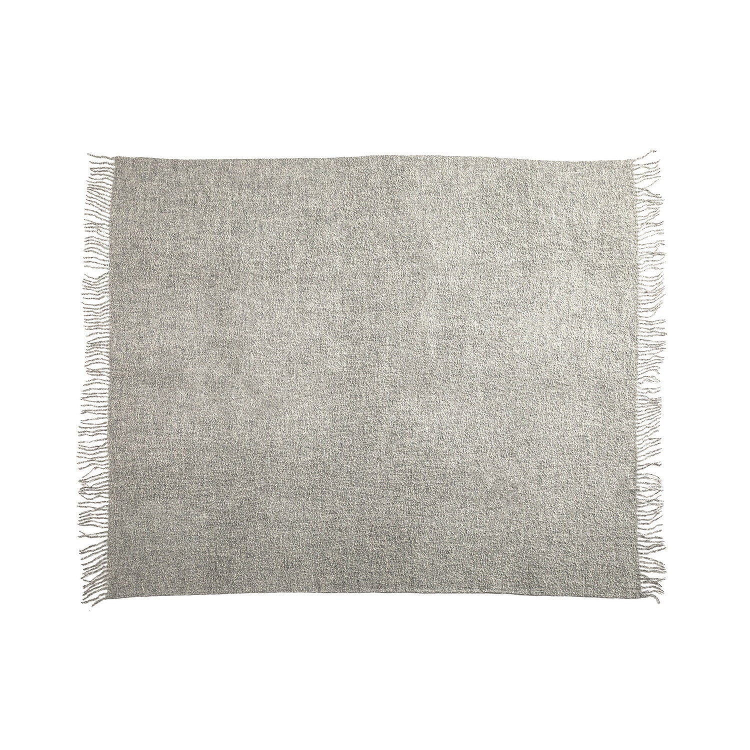 Baby Alpaca Throw Boucle Light Grey 2