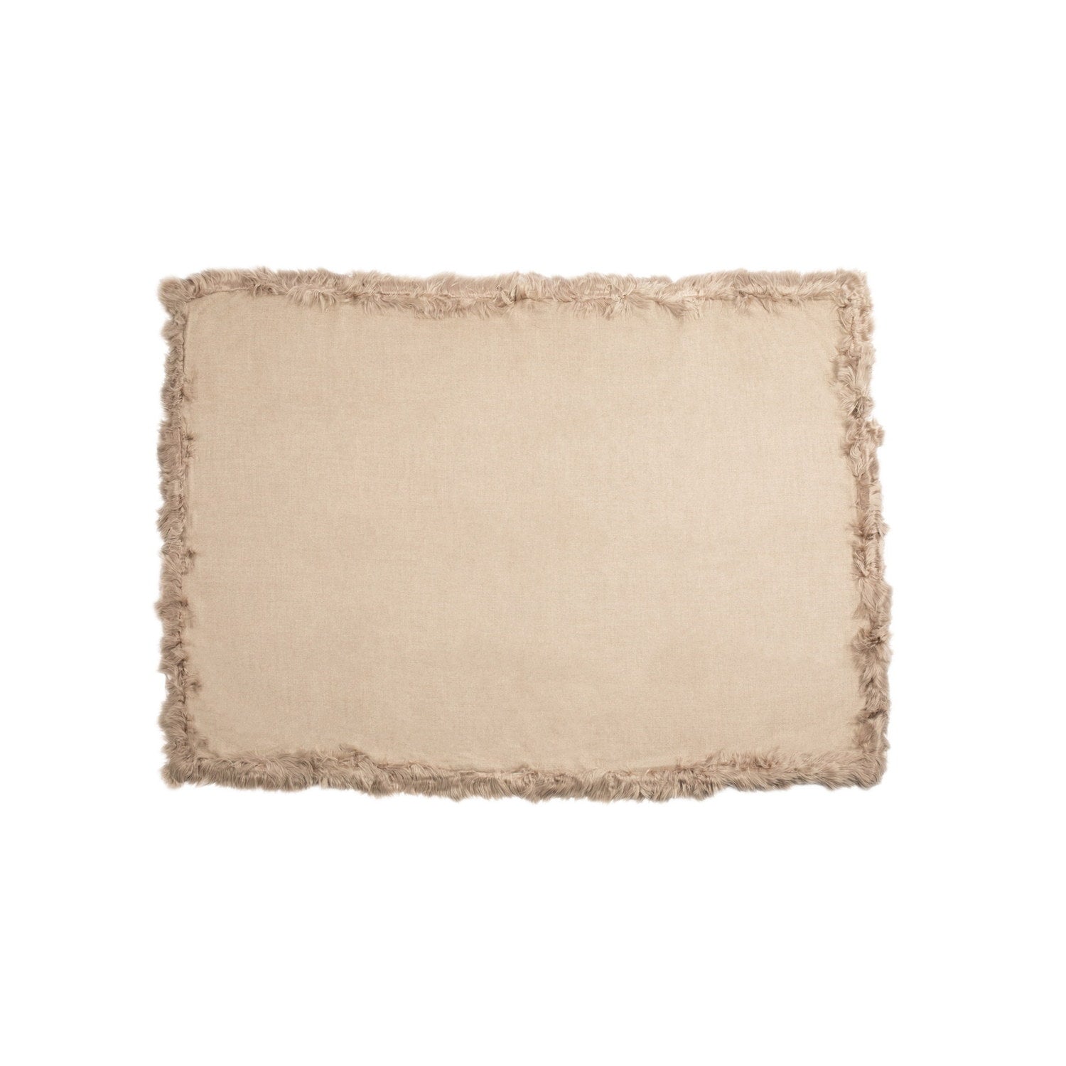 Baby Alpaca Woven Throw W/ Alpaca Fur Trim Cortado 2