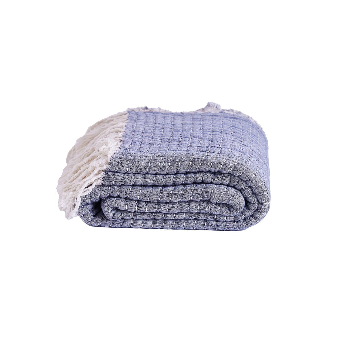 Briar Artisinal Handwoven Throw Dark Blue #_shape=Rectangle