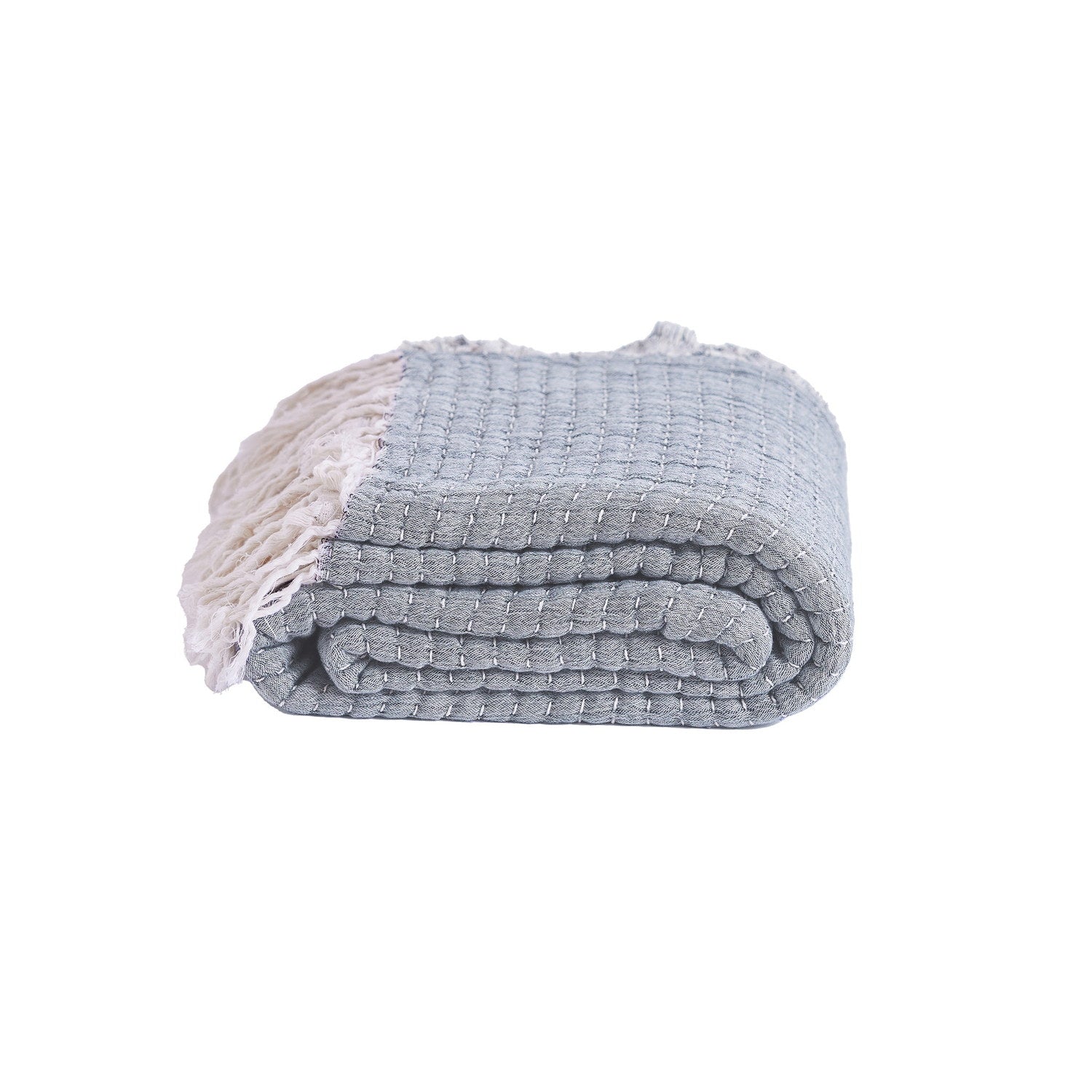 Briar Artisinal Handwoven Throw Medium Blue #_shape=Rectangle
